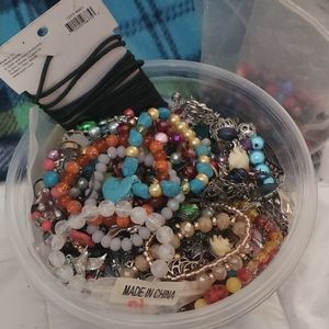 5.5 lbs beaded handmade jewelry
